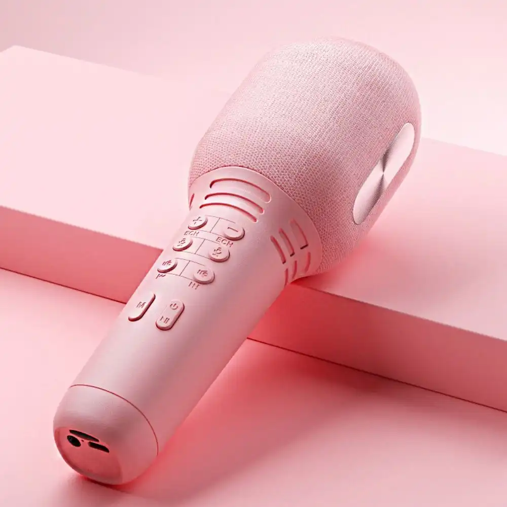 Wireless Bluetooth Microphone Mobile Phone Karaoke Microphone-pink