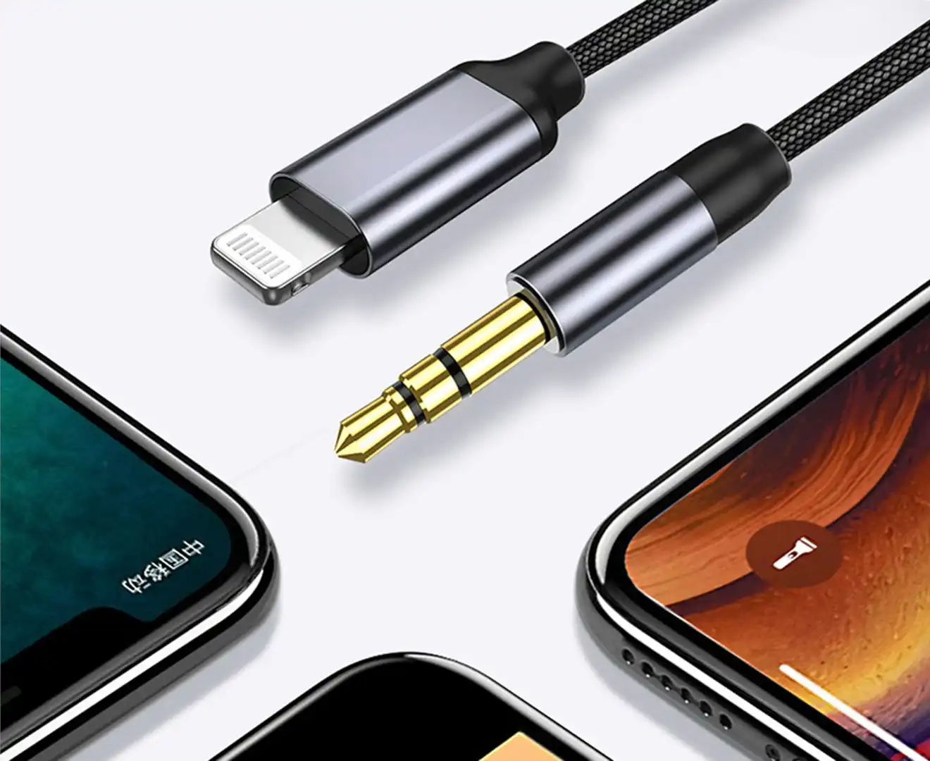1 m  3.5mm Audio Cable for apple iphone ipad audio cable