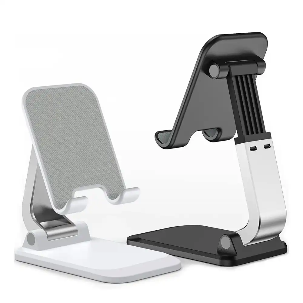 2 Pack Adjustable Desktop Cell Phone Stand Foldable Portable Phone Holder