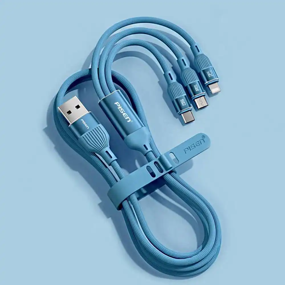 6A multifunctional 3 in 1 fast charging data cable