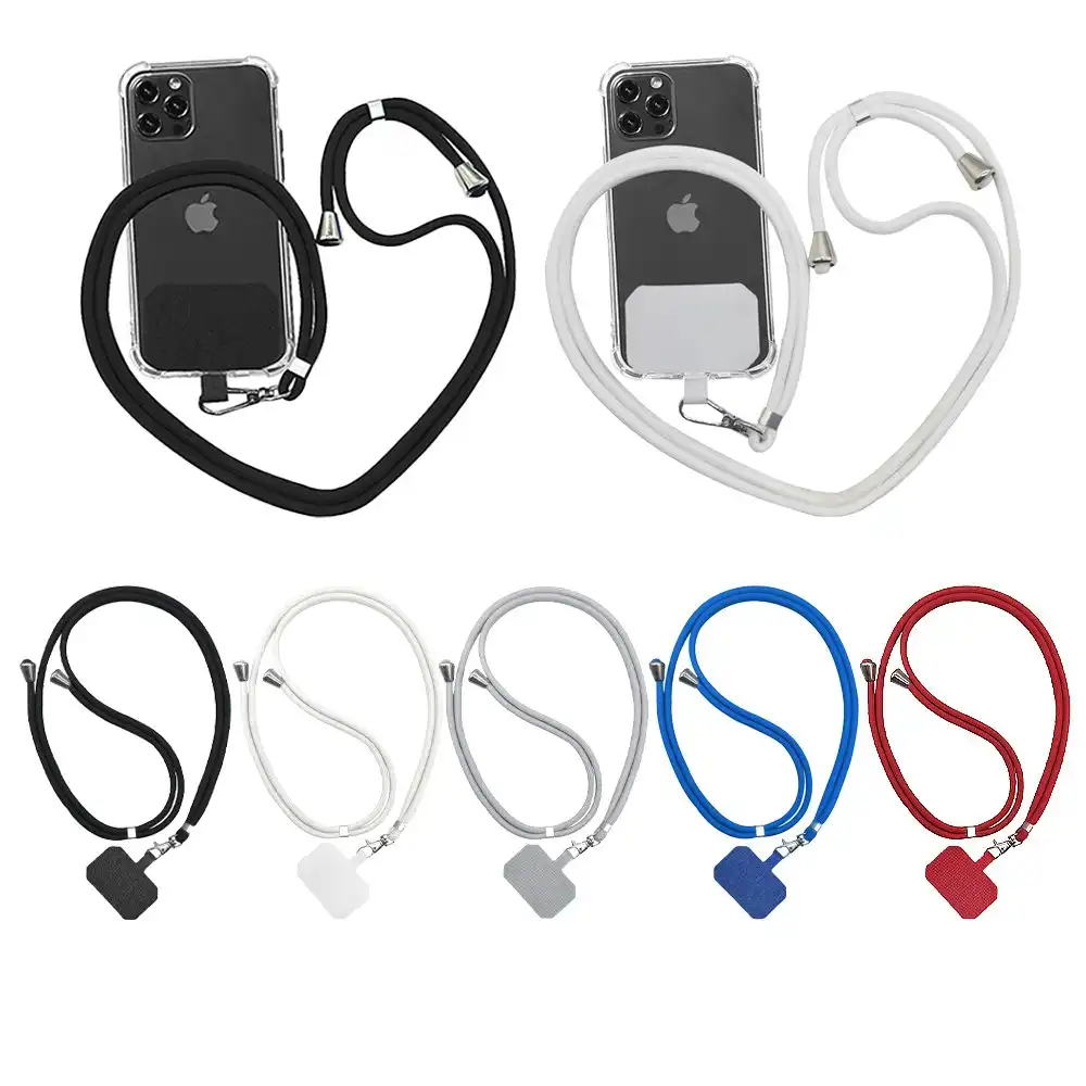 5-Pack Universal Mobile Phone Lanyard With Adjustable Nylon Neck Strap