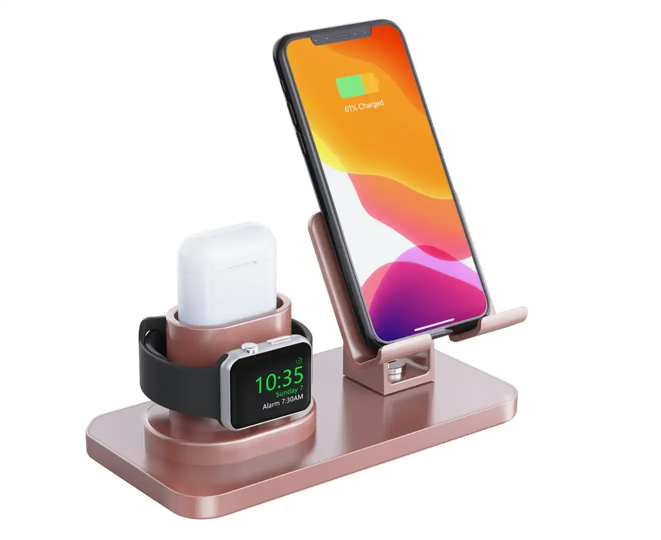 3 in 1 Aluminum Alloy Function Stand for All Apple/iWatch Series/AirPods/iPad
