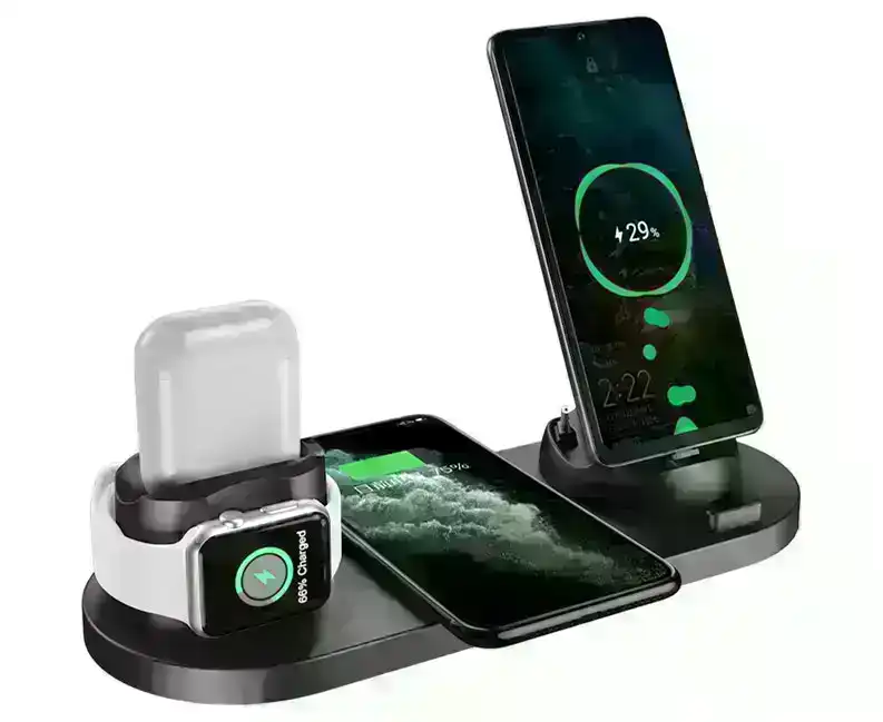 10W Qi Wireless Charger Stand For iPhone Charging Station For Apple Watch
