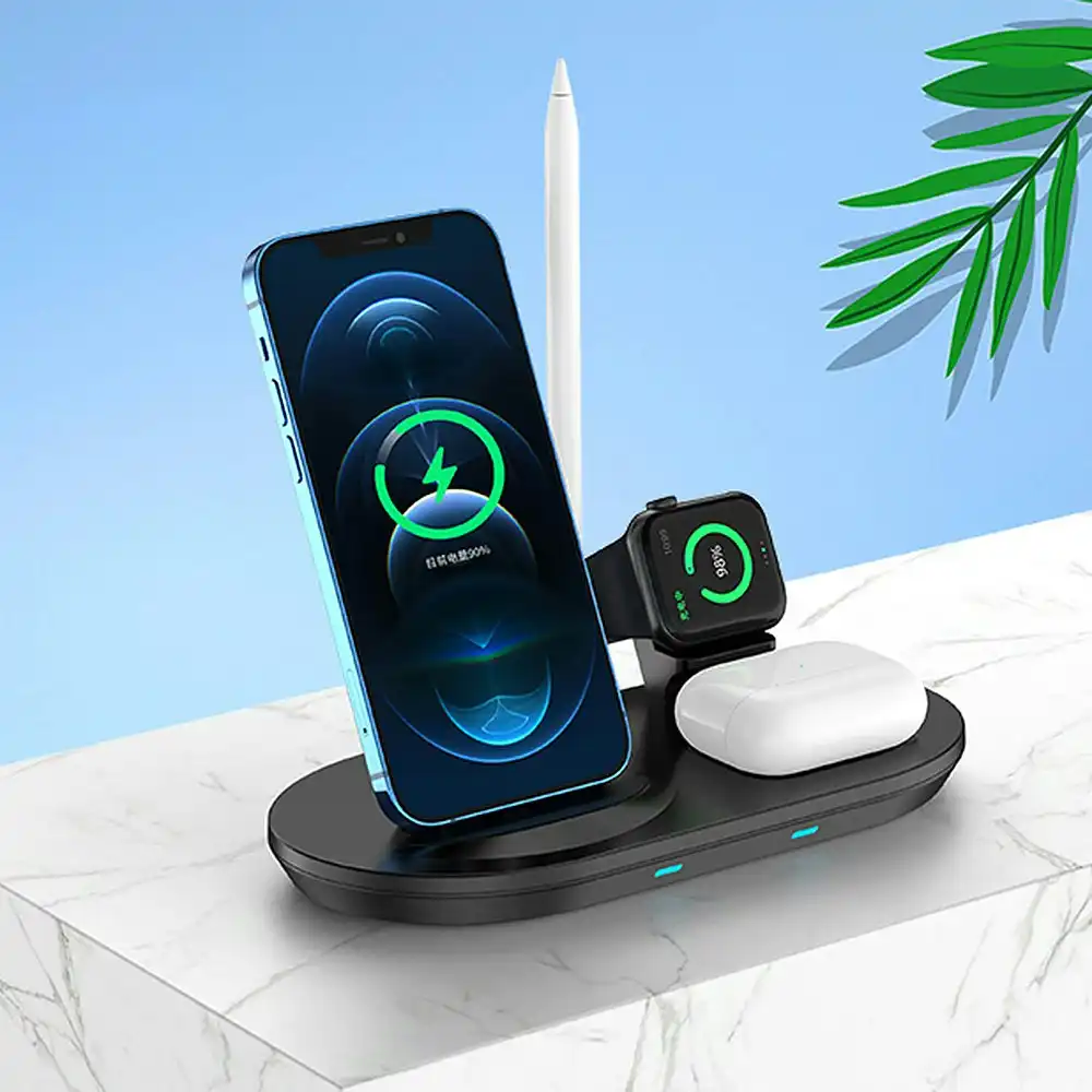 4 In 1 Wireless Charging Dock Station For iPhone, Apple Watch, Airpods Pro