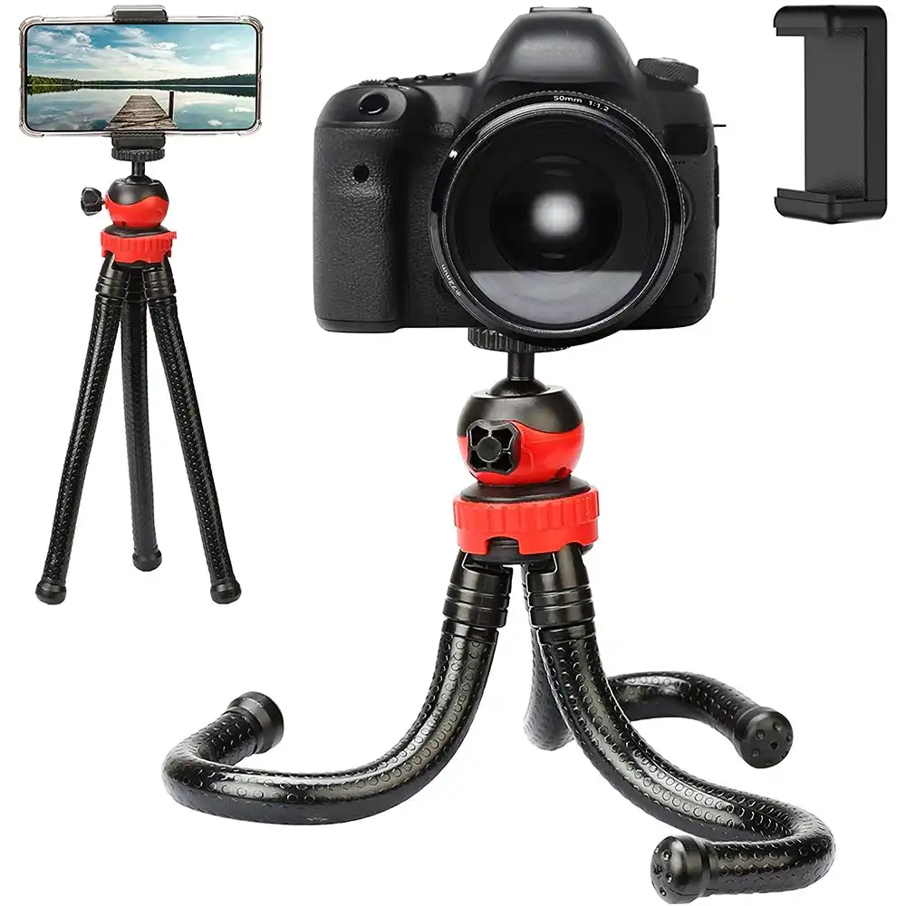 Bendable Octopus Phone Tripod Stand for Cell Phone/DSLR Camera/GoPro/Fill Light