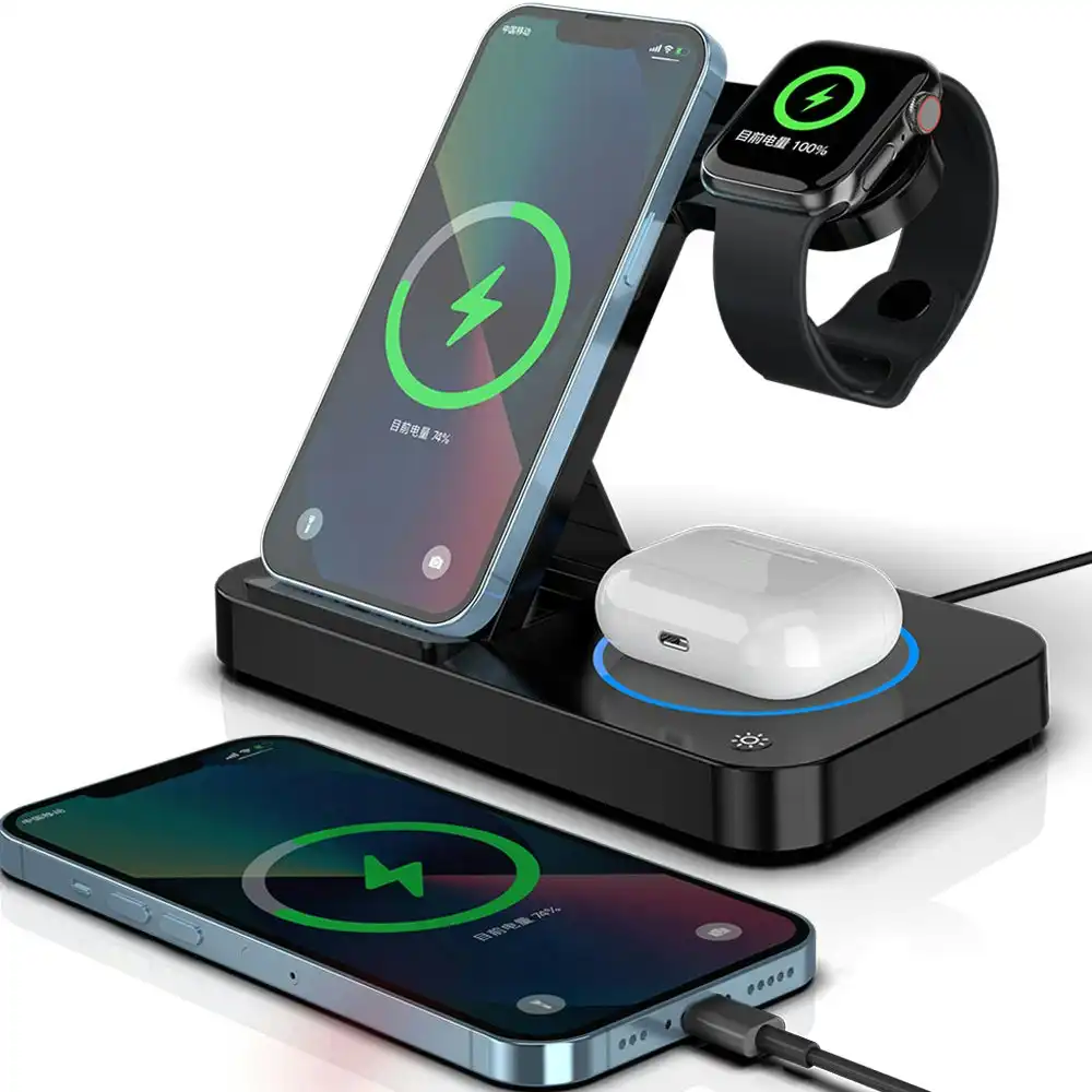 Multifunctional Foldable 4-in-1 Wireless Charging 15W Wireless Charger