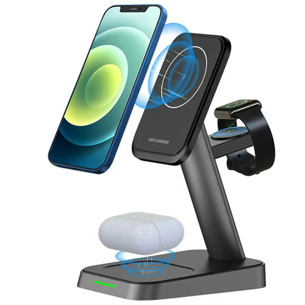 Magnetic wireless charging multifunctional 3 in 1 wireless charger for iphone 12