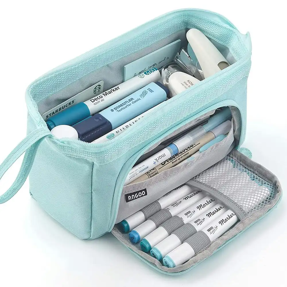 Pencil Case Large Capacity Pencil Pouch Handheld Pen Bag Cosmetic Portable Gift