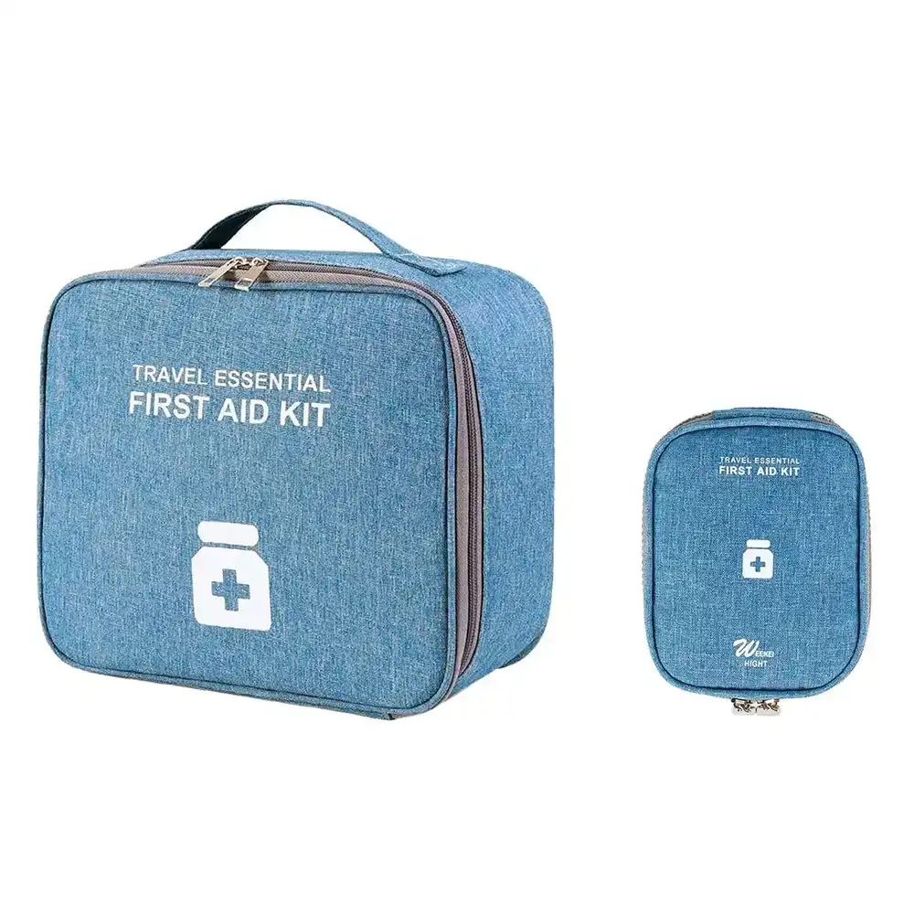 2Pcs First Aid Bags Travel Medicine Bag Medical Supplies Organizer Bag