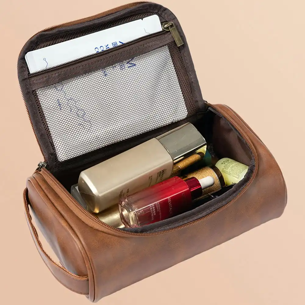 Portable PU Toiletry Bag Travel Cosmetic Bags Waterproof Organizer Makeup Bag