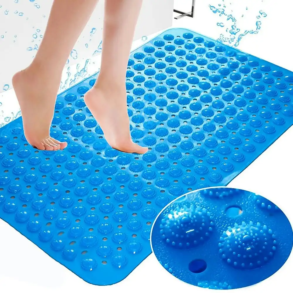 Large Strong Suction Bathroom Mat Anti Slip Bath Shower Mat PVC Massage Foot Pad