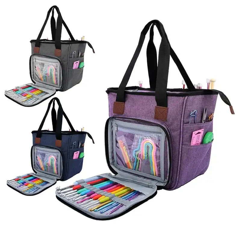 Multifunctional Yarn Bag Knitting Organizer Tote Bag Portable Storage Bag