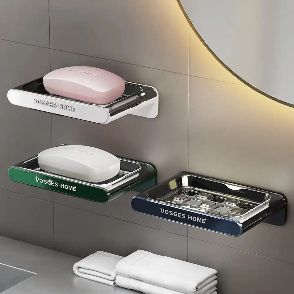 3 Pcs Soap Holder Wall Mounted Soap Dish Self Adhesive Bar Soap Saver