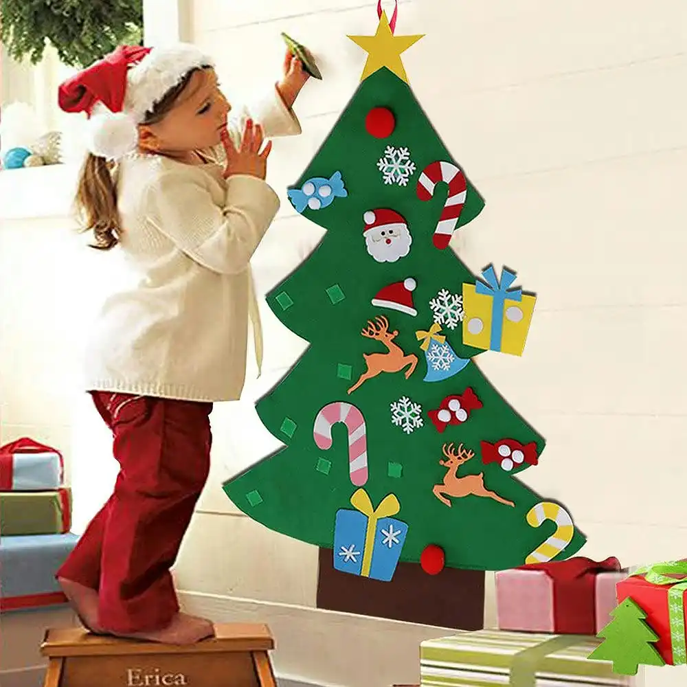 DIY Felt Christmas Tree Set Wall Hanging Xmas Gifts Christmas Decorations