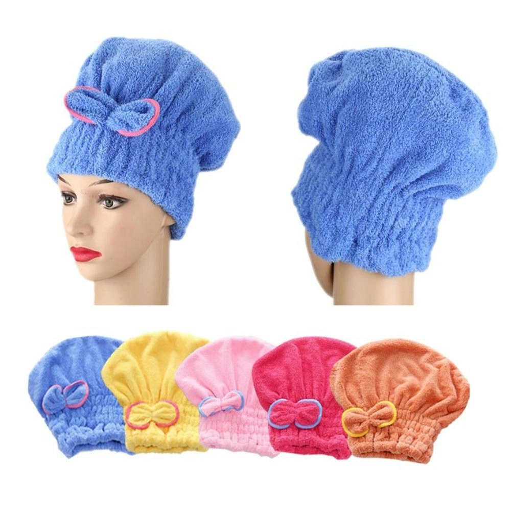 5 Pack Microfibre Quick Hair Drying Bowknot Wrap Towel