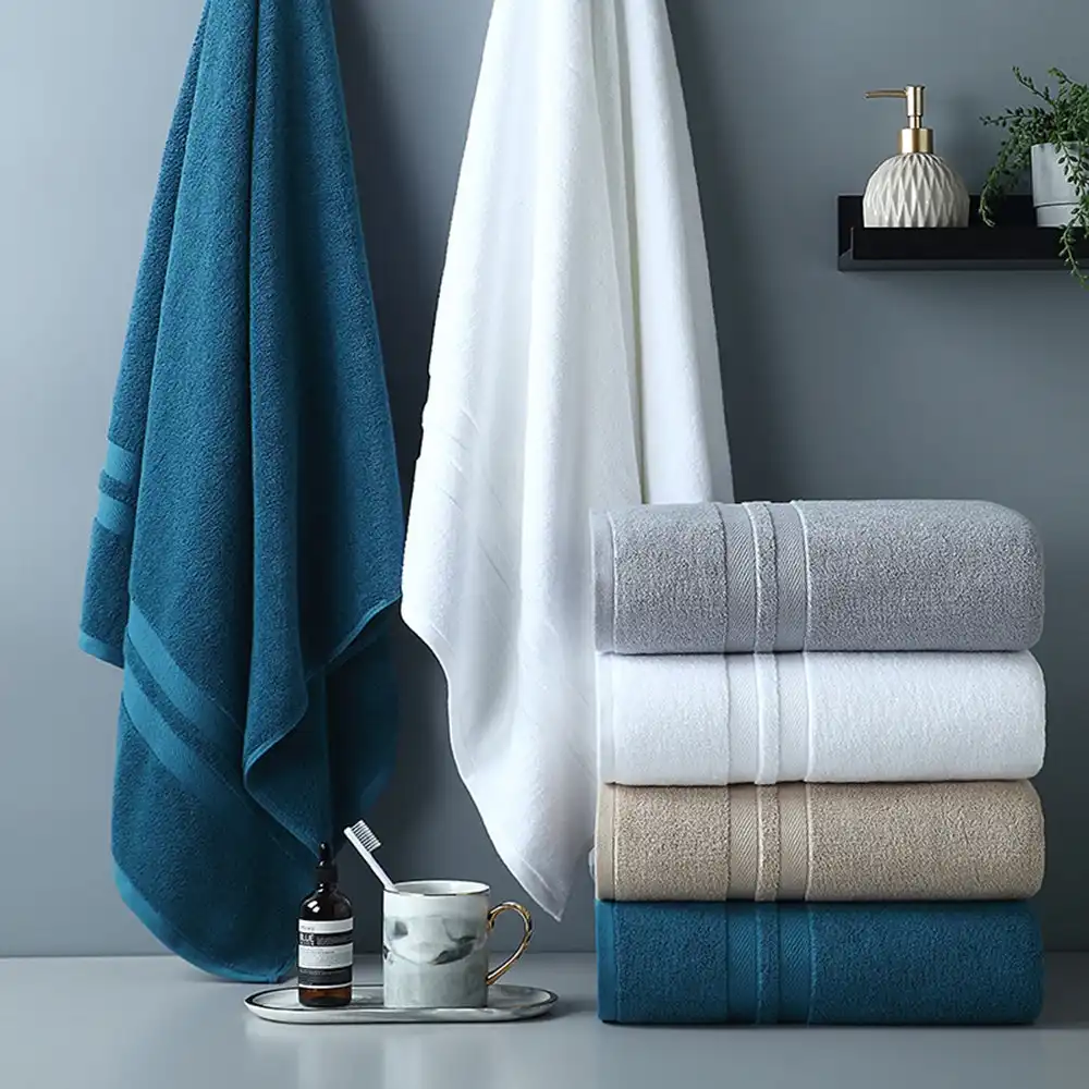 4 Pack Color Pure Cotton Towel Bathroom Towel For Adults Shower Face Towel