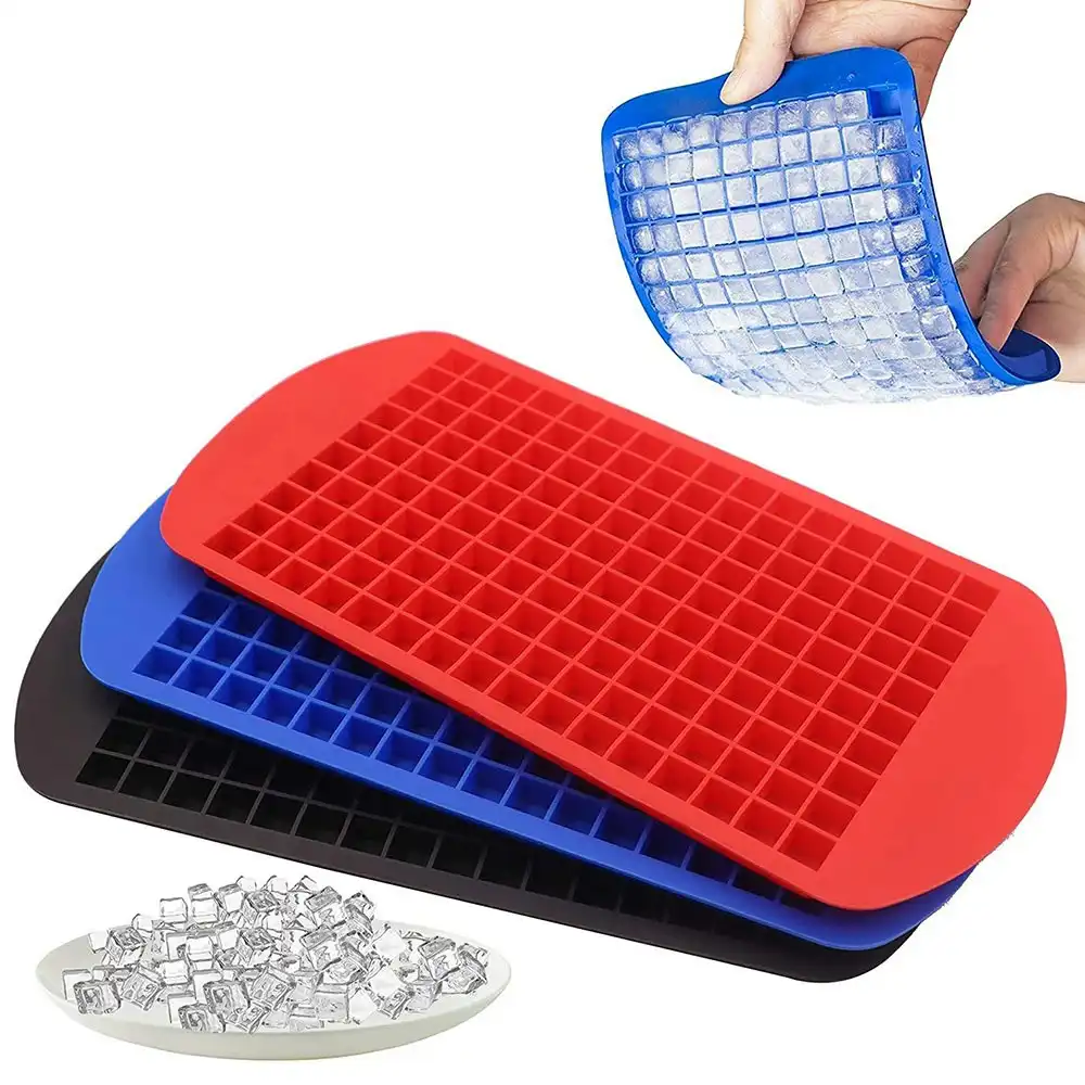 160 grids Silicone Ice Cube Tray Mini Ice Cubes Small Square Mold