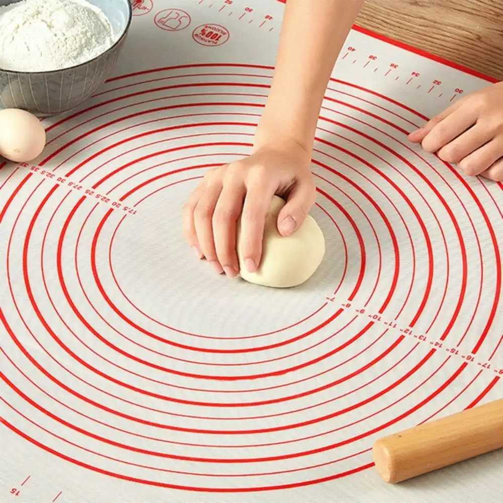 30*40CM silicone pastry kneading mat board with measurements marking