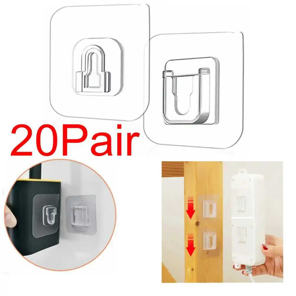 Double Sided Adhesive Wall Hooks Clear Sticking Hook Self Adhesive Hooks