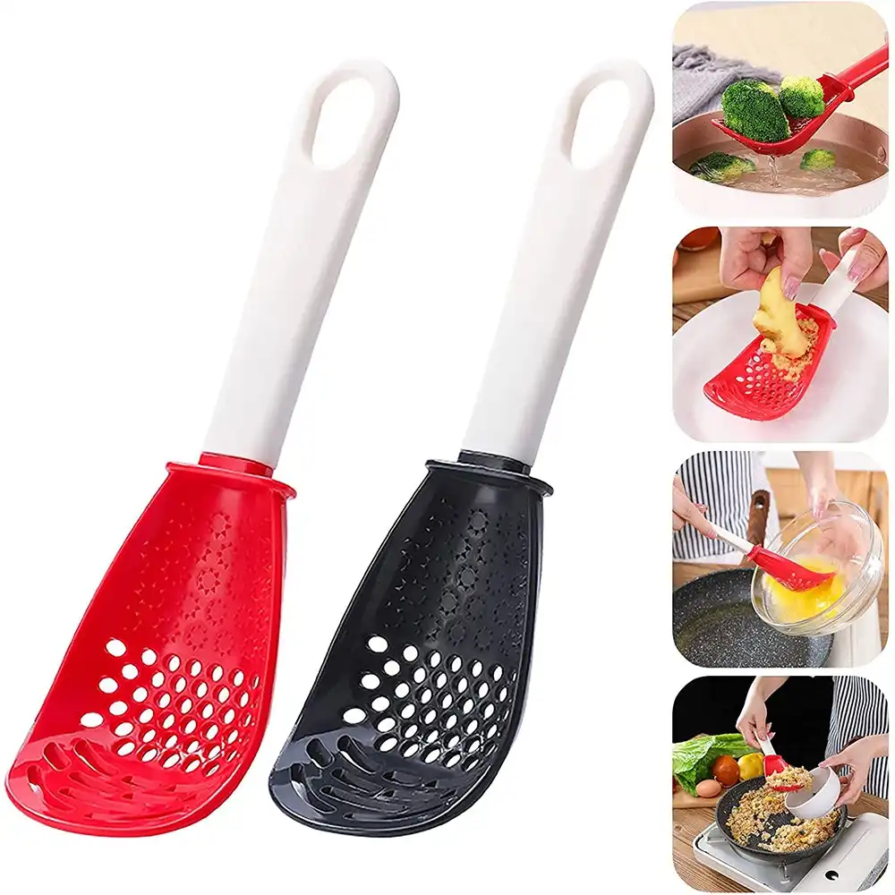 2 pack Kitchen multifunctional cooking spoon silicone kitchenware