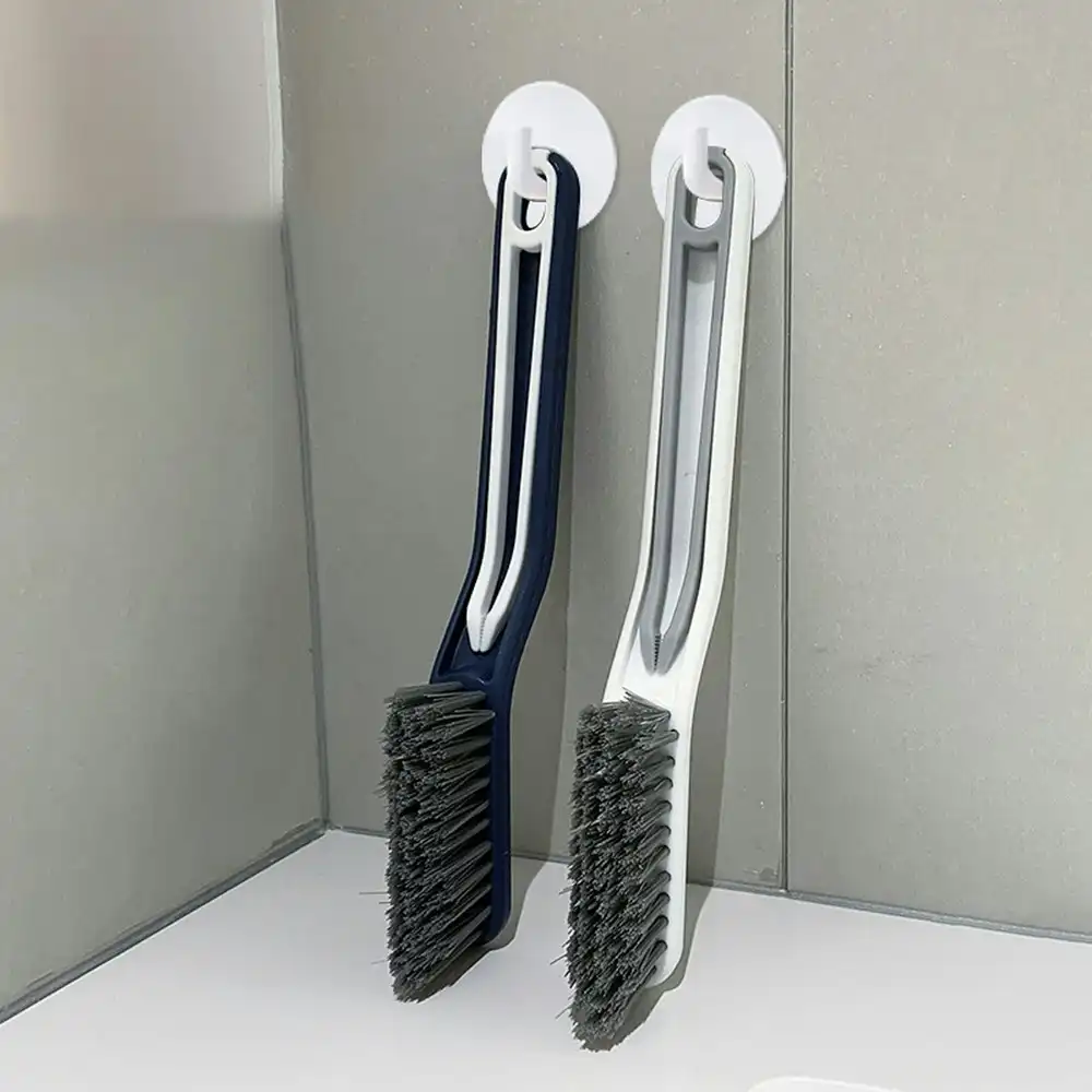 2Pcs 2 in 1 Cleaning Brush Floor Brush Bathroom Gap Bristle Brush