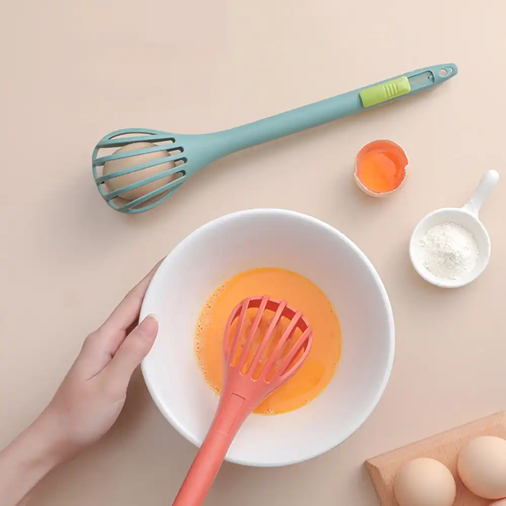 2Pcs Egg Beater Food Tong Hand Whisk Mixer Cream Baking Flour Stirrer Gadget