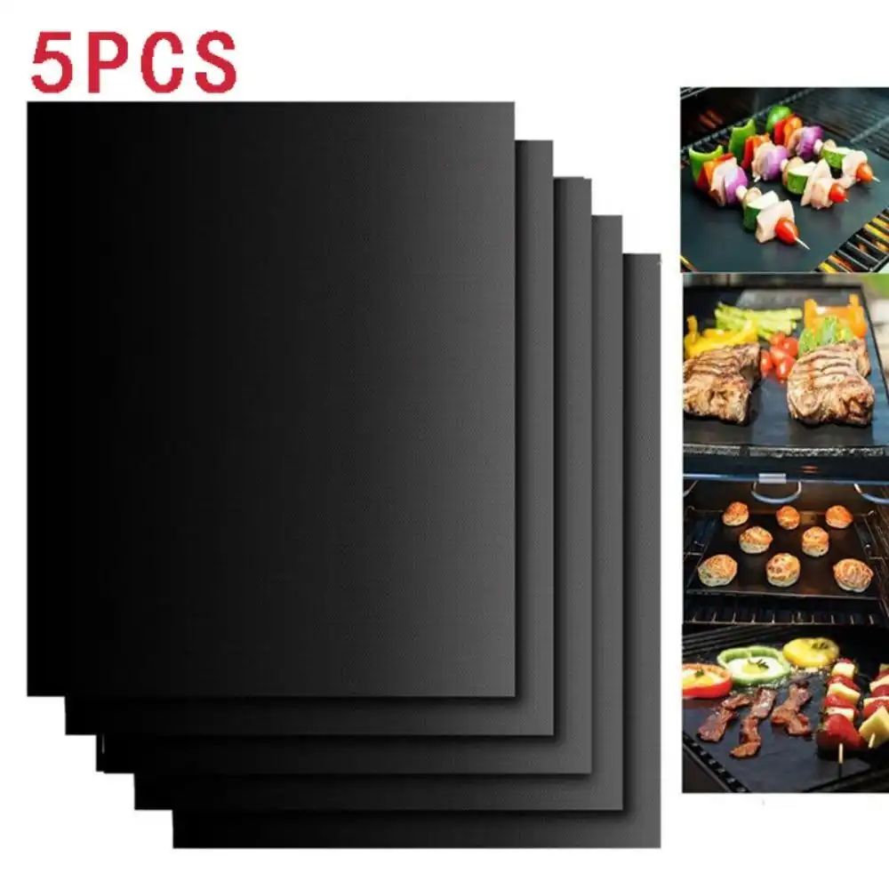 34*24CM 5pcs non-stick BBQ grill mats with reusable