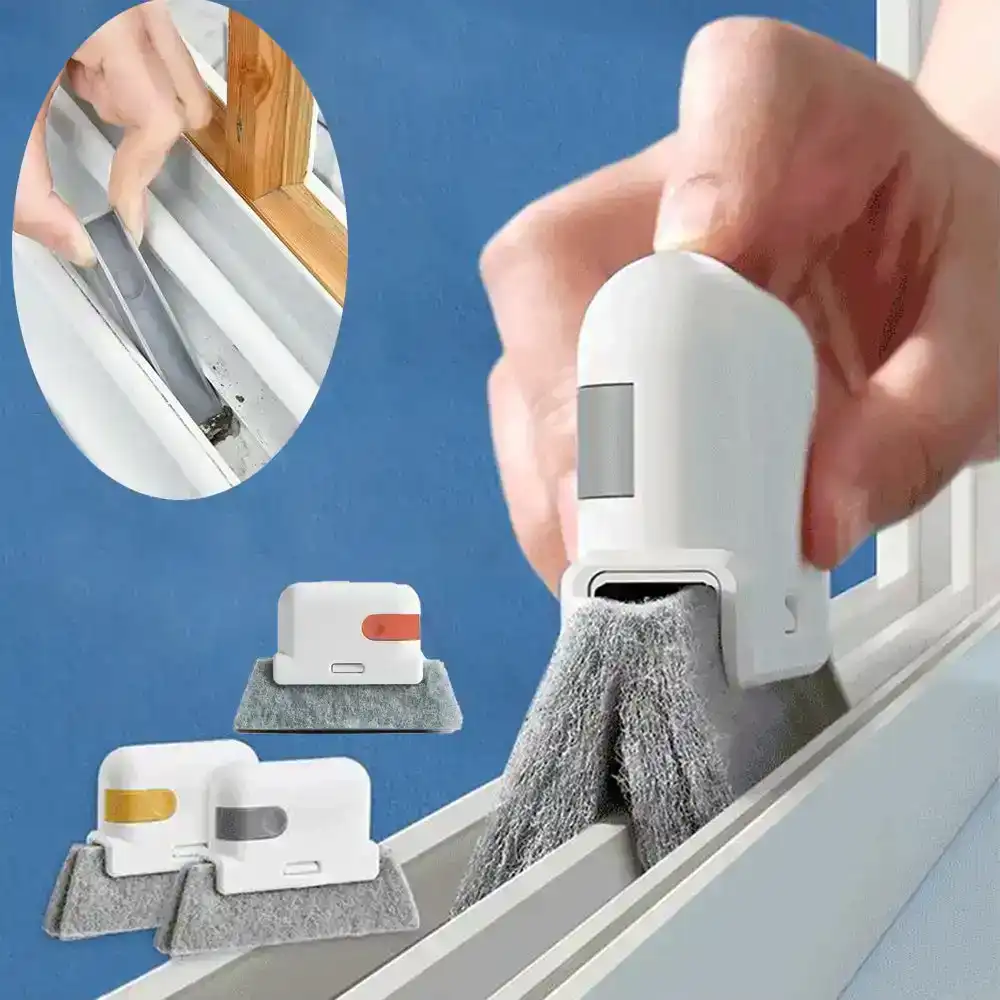 3 Pcs Window Groove Cleaning Cloth Windows Slot Cleaner Brush Groove Brush