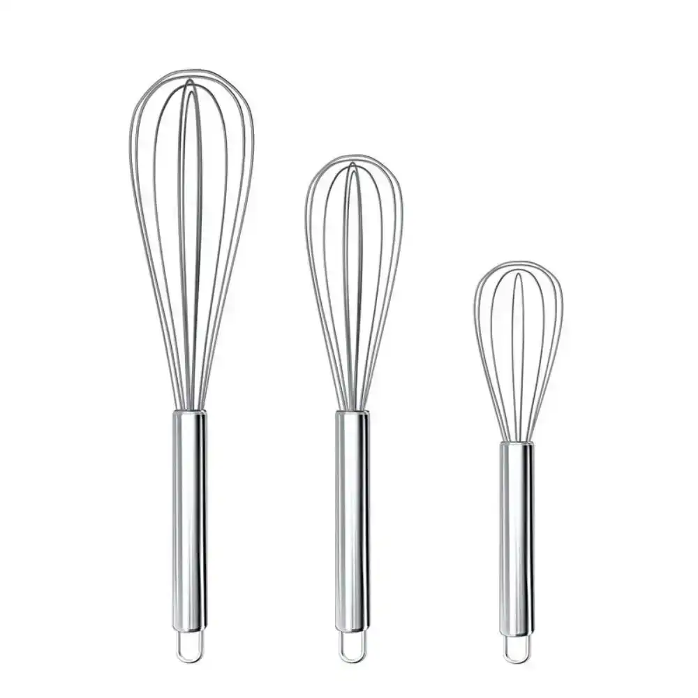 3 Pack Kitchen ?stainless steel egg whisk-8,10,12 inch