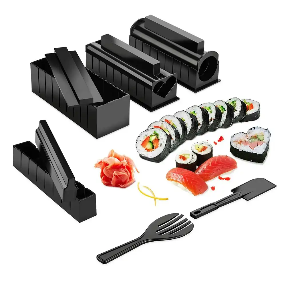 10 Pack DIY Sushi Making Kit Roll Sushi Maker Rice Roll Mold Kitchen Sushi Tools