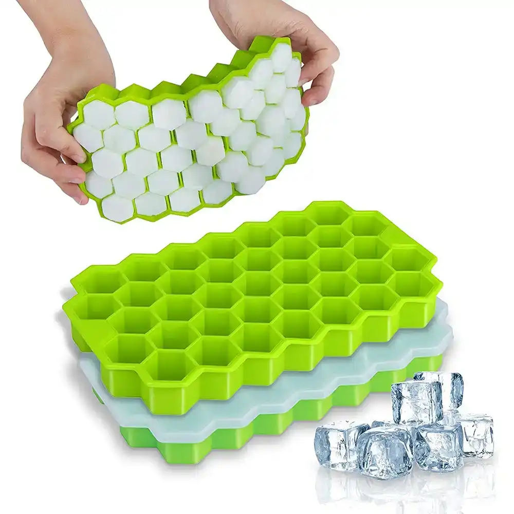 3pcs Honeycomb Ice Cube Trays Silicone Ice cube Mold