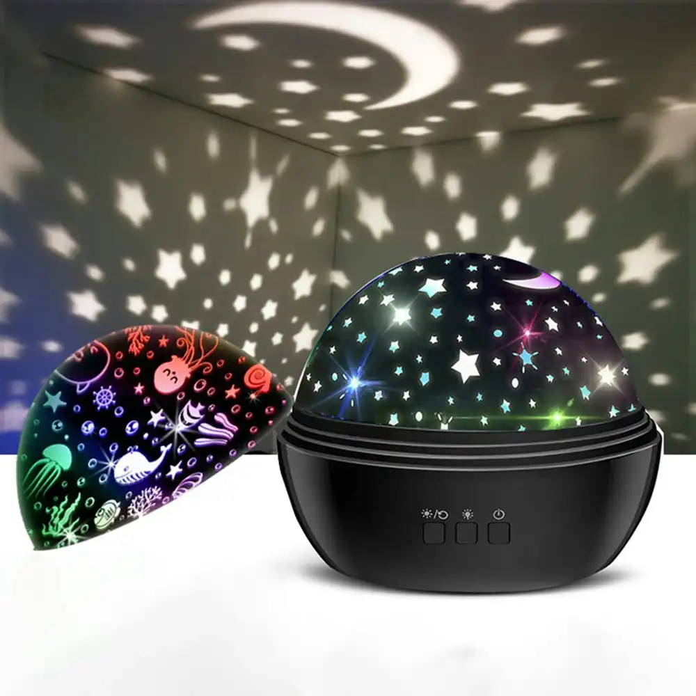 360 Degree Rotation Colorful Starry Night Light Projector