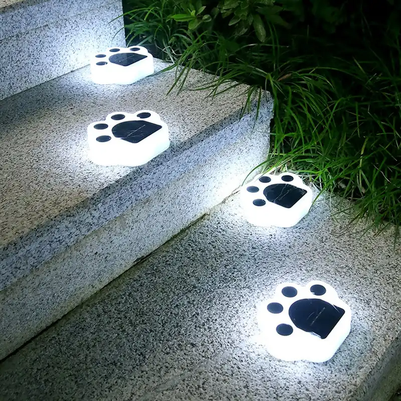 4 Pack Solar Bear Paw Light LED Garden Lighting Floor Light Outdoor Street Light