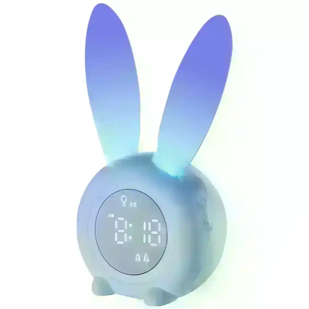 Kids Alarm Clock Children's Night Lights For Girls Boys Toddler With 6 Ringtones