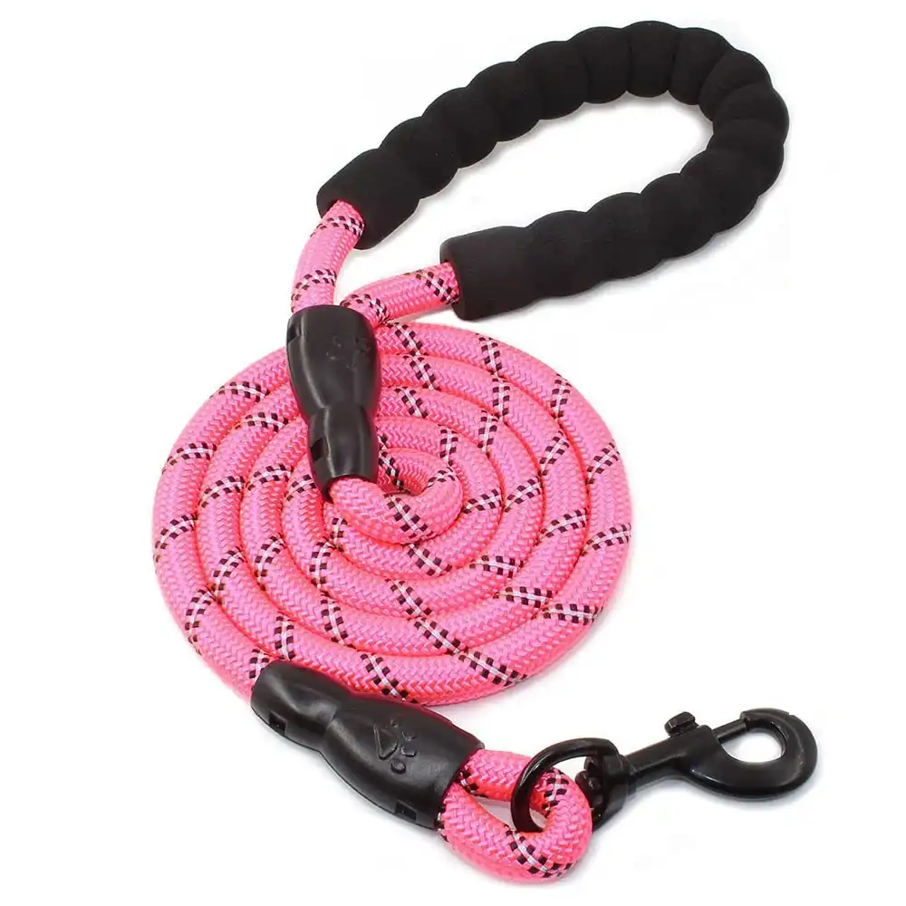 Strong Dog Leash Pet Leashes Reflective Leash For Small Medium Large Dog-Pink