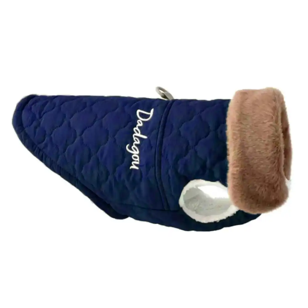 Waterproof Dog Jacket Winter Warm Dog Clothes Pet Vest For Small Dogs Puppy-Blue