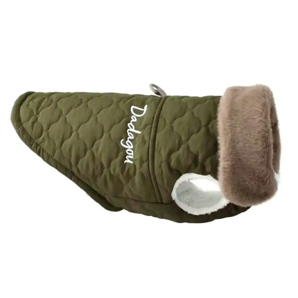Waterproof Dog Jacket Winter Warm Dog Clothes Pet Vest For Dogs Puppy-Green