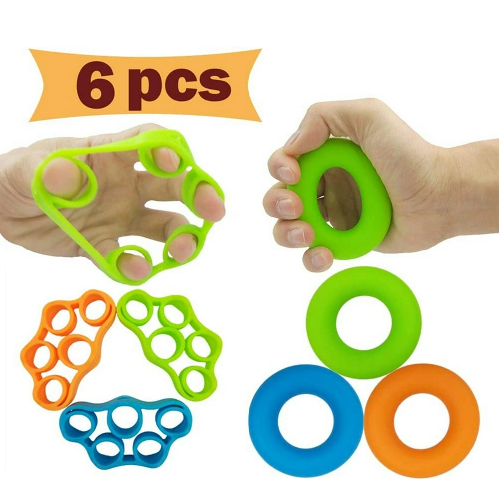 6 PCS Hand Grips Strengthener Finger Exerciser Strength Trainer