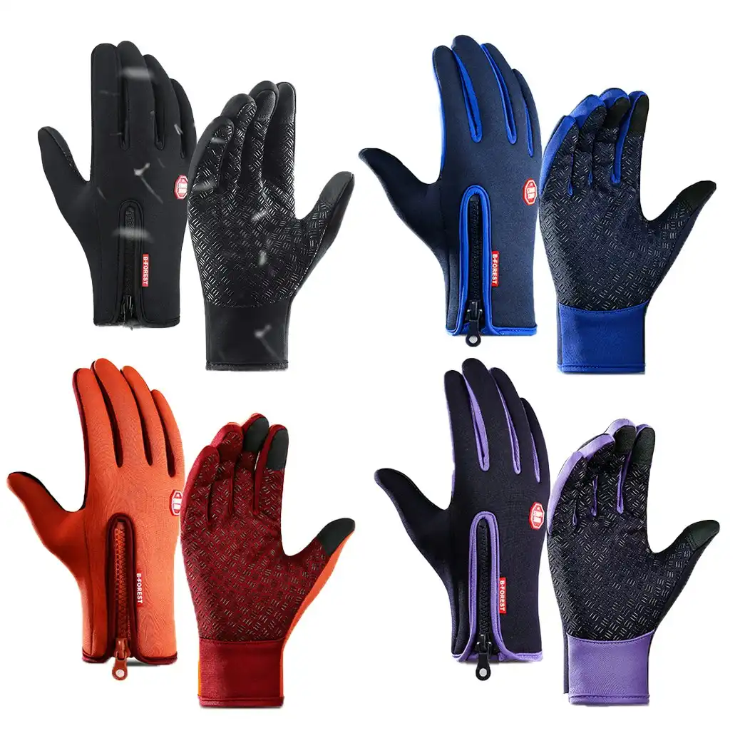 4 Pairs Outdoor Winter Touchscreen Gloves Windproof Waterproof Thermal Gloves