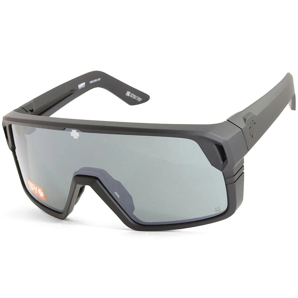 Spy Monolith Matte Black/Black Spectra Mirror Men's XL Shield Sunglasses