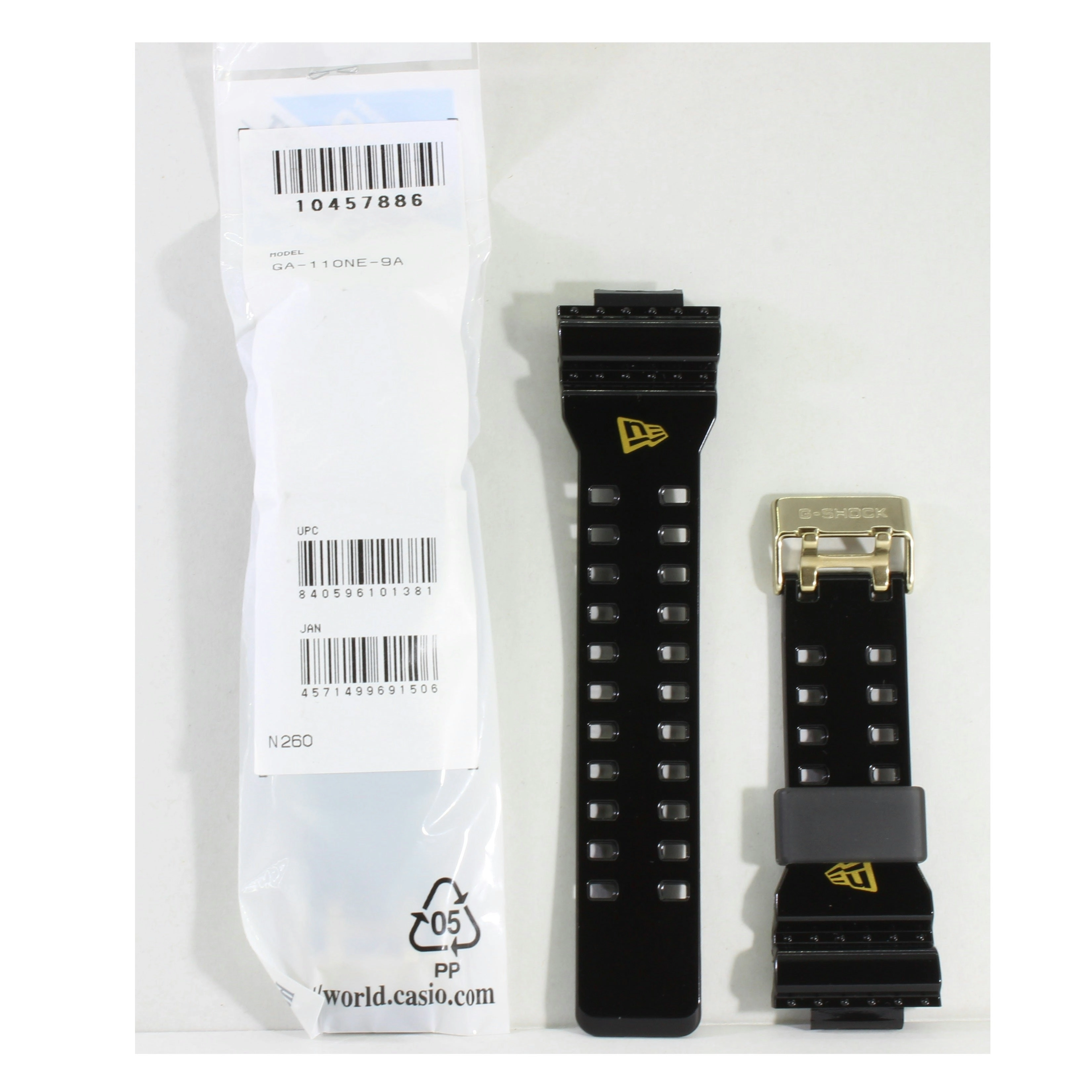 Casio G-Shock Shiny Black Genuine Replacement Strap 10457866 to suit GA-110NE-9A New Era