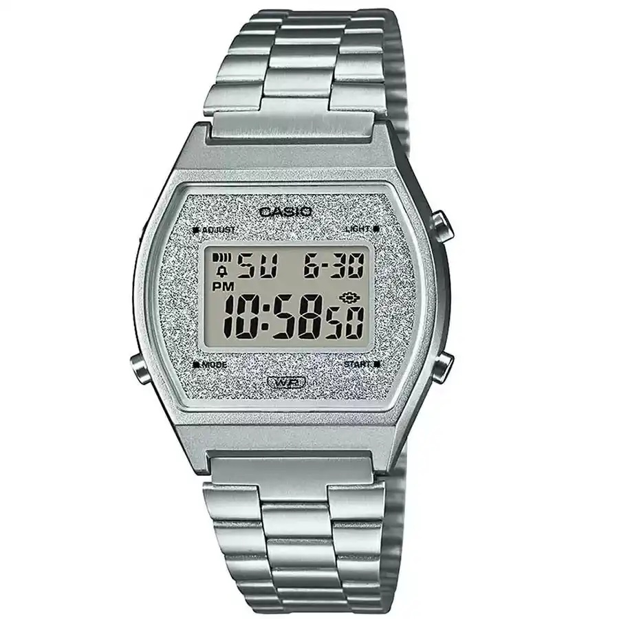 Casio Silver Glitter Unisex Classic Style Digital Watch B640WDG-7