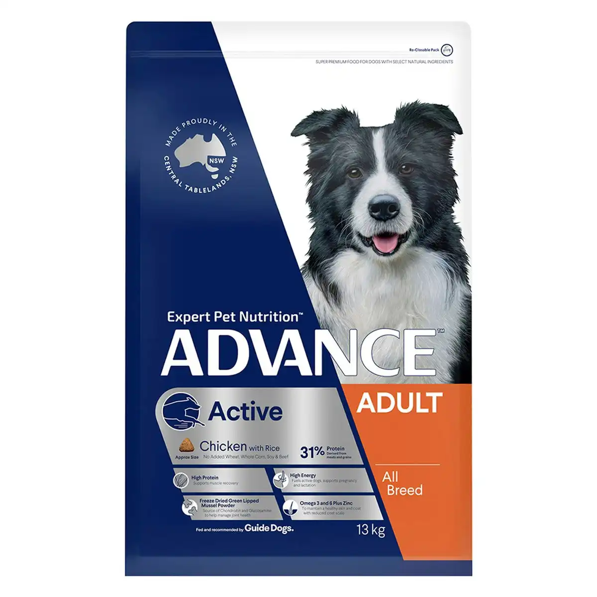 ADVANCE Active Adult All Breed Chicken with Rice Dry Dog Food 13 Kg