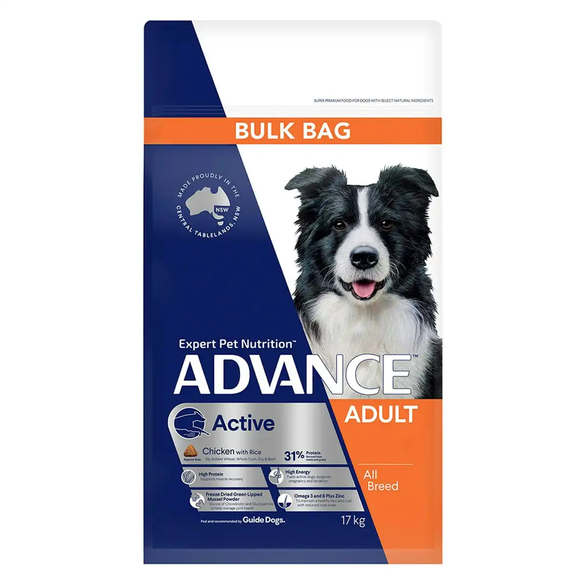 ADVANCE Active Adult All Breed Chicken with Rice Dry Dog Food 17 Kg