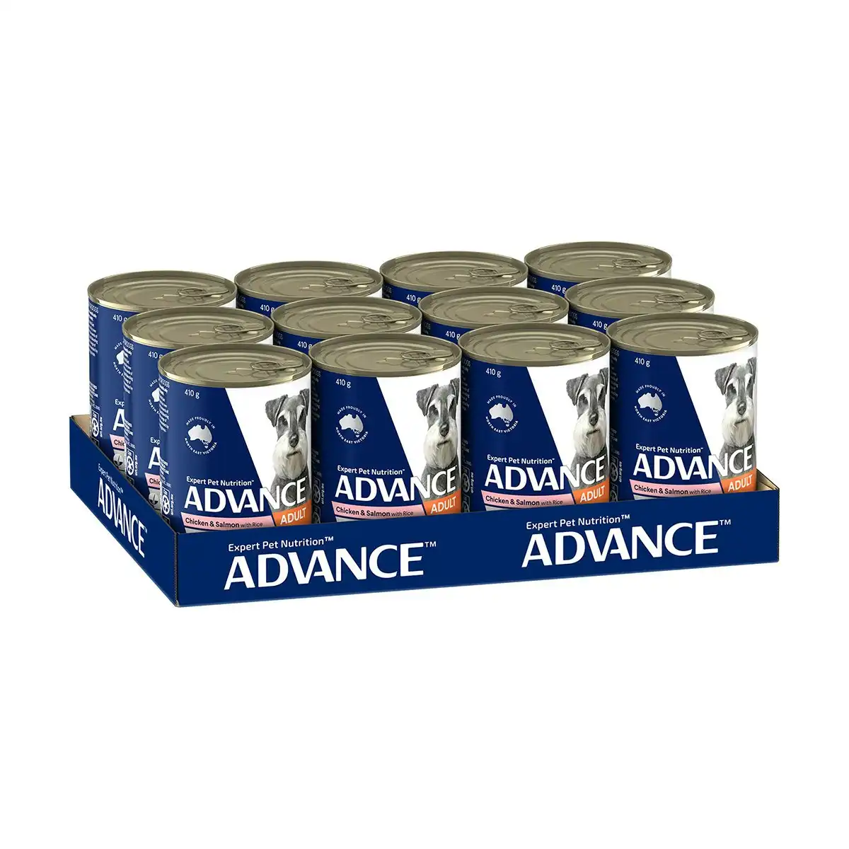 ADVANCE Adult all Breed Chicken and Salmon with Rice Cans Wet Dog Food (410G*12) 1 Pack