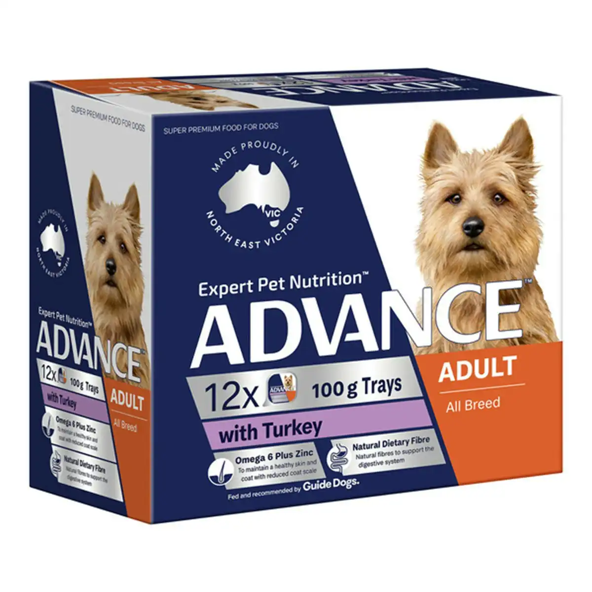 ADVANCE Adult All Breed Turkey Trays Wet Dog Food (100G*12) 1 Pack