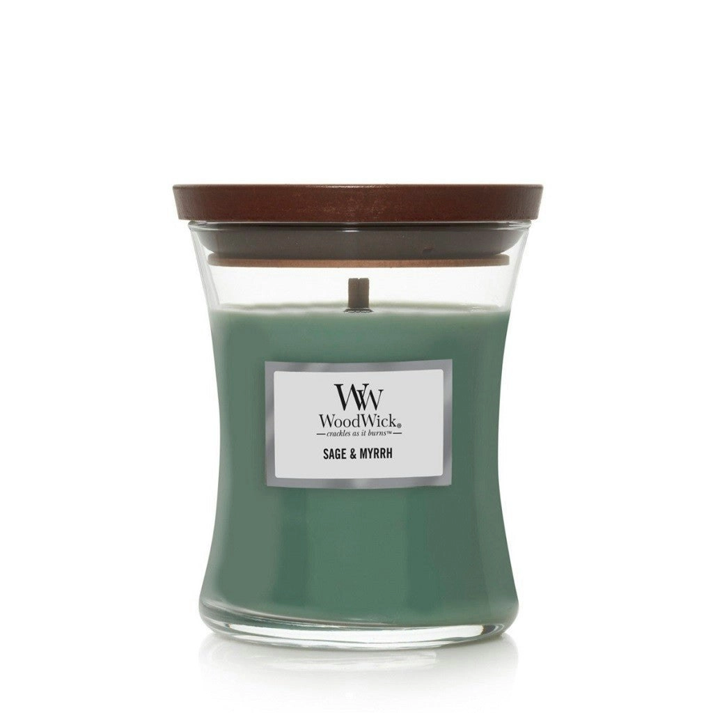 WoodWick Candle Medium 275g - Sage & Myrrh