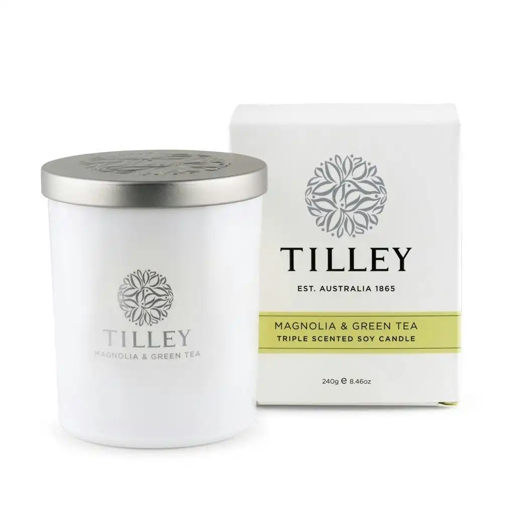 Tilley Classic White - Soy Candle 240g - Magnolia & Green Tea