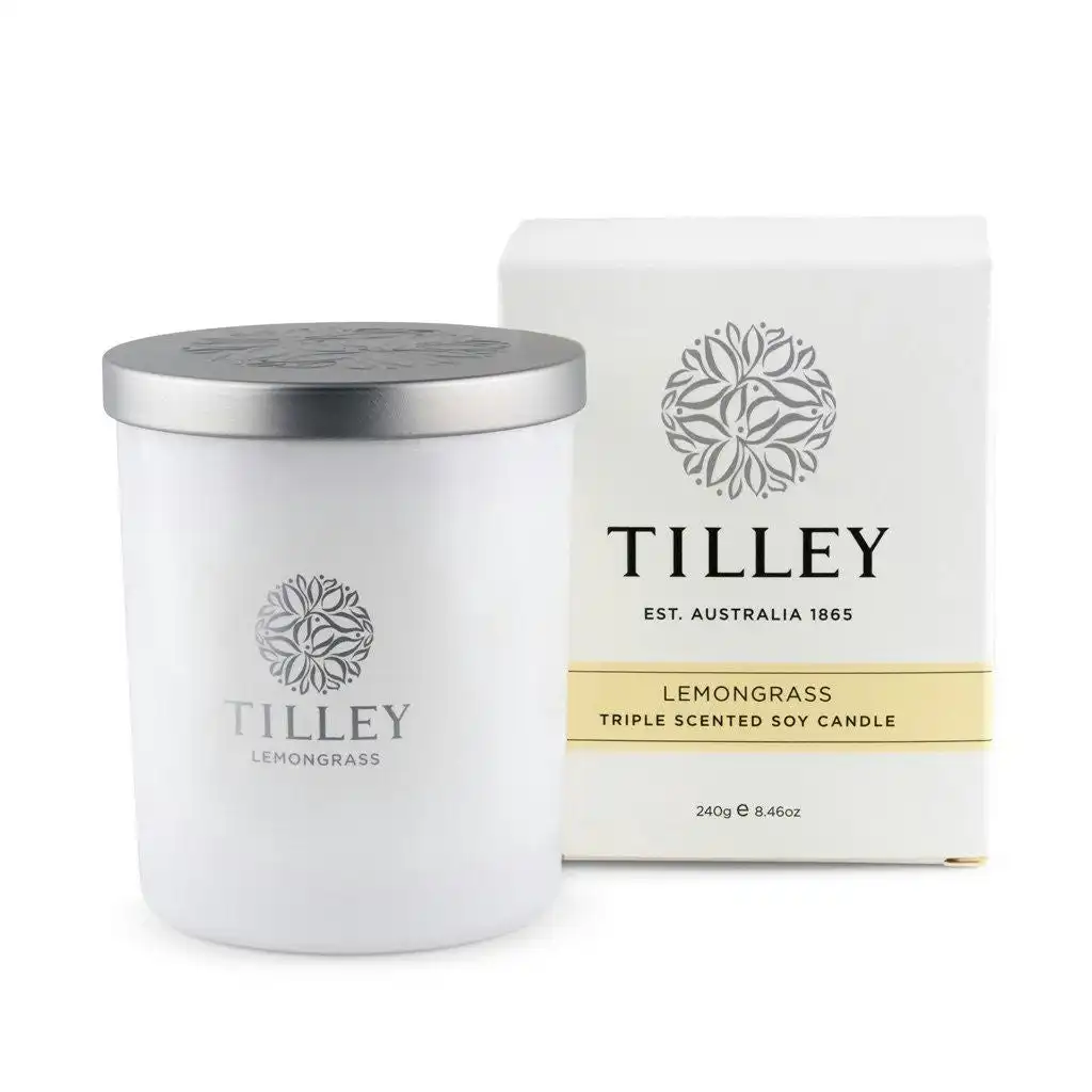 Tilley Classic White - Soy Candle 240g - Lemongrass