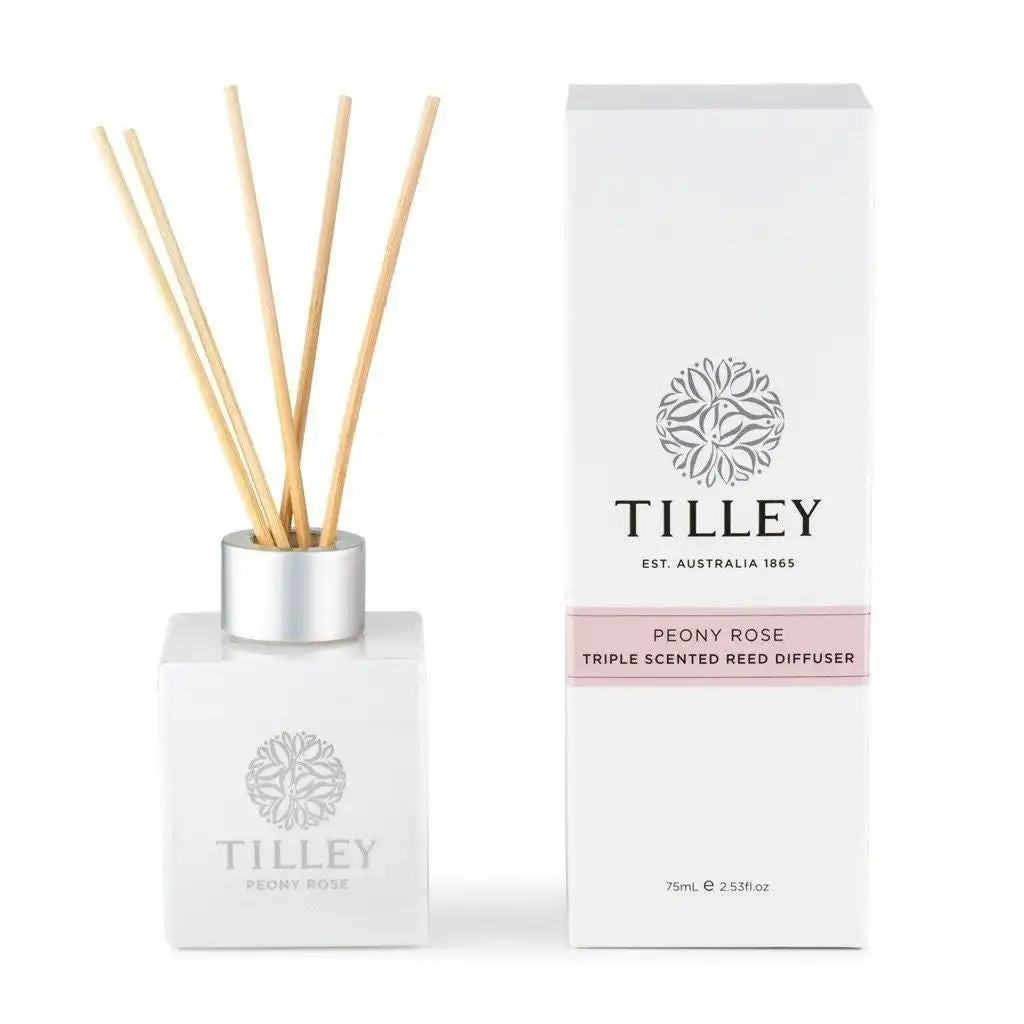 Tilley Classic White - Reed Diffuser 75ml - Peony Rose